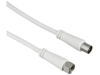 cable de antena - hama 00205294 de conector f-type a enchufe coaxial 90 db 75 ohm 15 m blanco