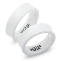 alianzas ceramica blanca 7mm pulida