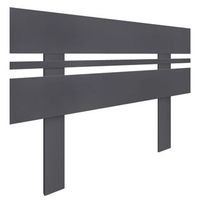 dhome cabecero gris 80cm horizontal estilo ancho con patas madera reciclada dm herrajes incluidos 80cm horizontal ancho gris