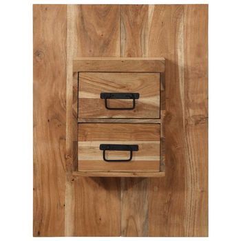 Mesita De Noche，mesilla De Noche Madera Maciza De Acacia 60x32x80 Cm