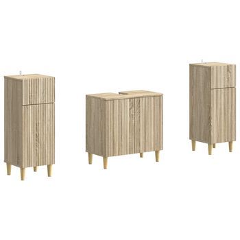 Juego De Gabinete De Baño De 2 Piezas Arnhem Roble Sonoma Vidaxl