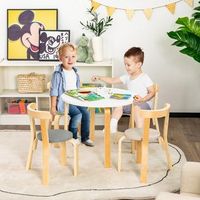 juego 5 piezas mesa 4 sillas ninos actividades muebles infantiles multicolor
