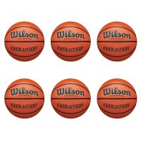 pack 6 balones wilson evolution para federaciones de baloncesto