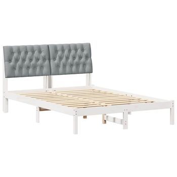 Estructura De Cama Con Cabecera Tapizada 160 X 200 Cm Vidaxl