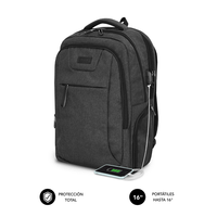 mochilla portatil 16 subblim negra