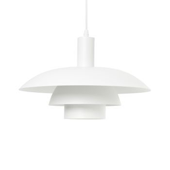 Lámpara Colgante De Metal Con Varios Niveles Estilo Vintage De Mediados De Siglo Blanco Hilba
