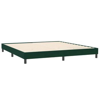 Estructura Cama Sin Colchón Terciopelo Verde Oscuro 200x210cm
