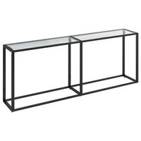 mesa consolarmesa de entradarmesa auxiliar vidrio templado transparente 200x35x755 cm