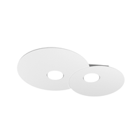 lampara de techo redonda toplight cloud de 2 luces con casquillo gx53 estructura blanca diseno moderno 50x35x3cm