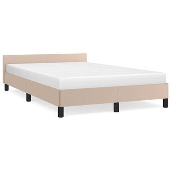 Estructura Cama Con Cabecero Sin Colchón Cappuccino 120x200 Cm Vidaxl