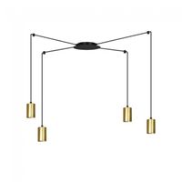 lampara colgante finder oro 4 luces