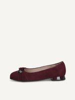 caprice ballerina red made of leather with trapeze heel size 42