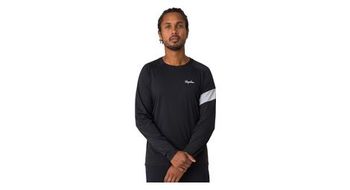 Camiseta tecnica de manga larga rapha trail negra   gris