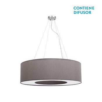 Colgante mediano haiti 4xe27 cromo/topo regx65x65 cm