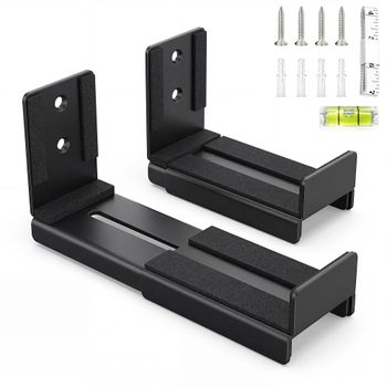 Soporte de pared para barra de sonido, profundidad telescópica ajustable, material de acero resistente, soporte de pared para altavoz de barra