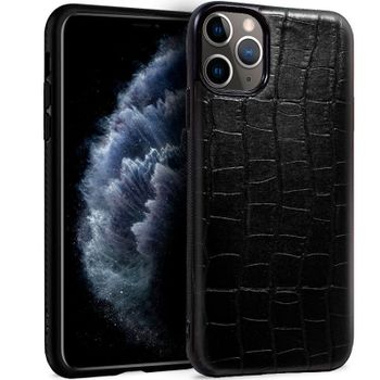 Cool Carcasa Leather Crocodile Negra para iPhone 11 Pro
