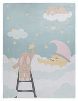 alfombra infantil lavable chiko turquesa 80x150 cm