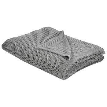 Colcha Decorativa Ropa De Cama Algodón 150 X 200 Cm Gris Ilen