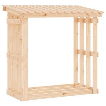 Leñero De Madera Maciza De Pino 108x64,5x109 Cm Vidaxl