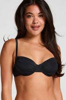 hunkemoller top de bikini bardolino con aros y relleno negro