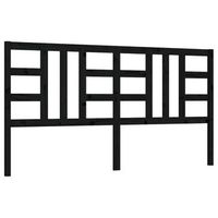 cabecero cama mueble de dormitorio de cama madera maciza de pino 206 x 4 x 100 cm negro m020006126