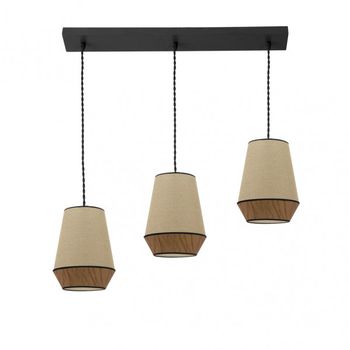 Lampara lineal Saco/marron modelo Campana 3xE27 Regulable FABRILAMP
