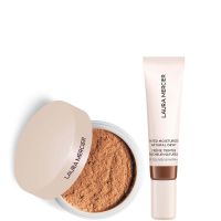 laura mercier mini translucent loose setting powder ultra blur and travel size tinted moisturiser dewy duo various shades - 6n umber