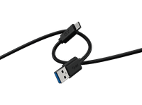 cable adaptador - isy iuc-1033 universal usb-a a usb-c 5 gbps 075m negro