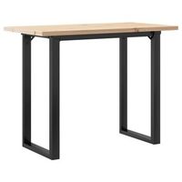 mesa de comedor marco o madera maciza pino acero 100x50x755 cm vidaxl