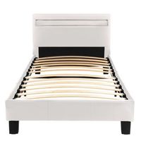 cama led astro - 90 x 200 cm blanco