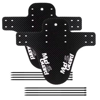2 Piezas Guardabarros MTB con Diseño, Guardabarros Delantero y Trasero de Carbono para Bicicleta, Ligeros, Universales, para Bicicletas de Montaña y Carretera, Accesorios de Ciclismo