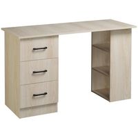 escritorio moderno para ordenador de mdf homcom 120 x 49 x 72 cm  roble claro
