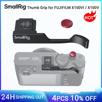 empunadura de pulgar smallrig con cubierta de zapata para fujifilm x100vi  x100v negro con boton de liberacion de obturador concavo -4559