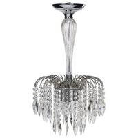 lampara de techo de metal plateado 157 cm vidrio transparente 3 luces arana orara