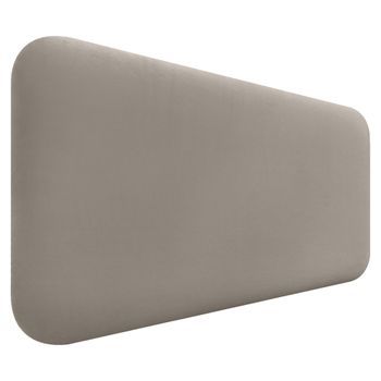Dhome Cabecero Tapizado En Terciopelo Liso Redondeado Para Pared Acústicos Cabeceros Absorbentes Cabezal Cama Dormitorio (marrón, 80cm)