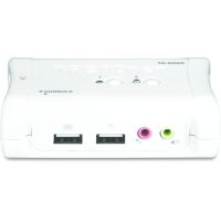 interruptor kvm trendnet tk-209k 2 puertos usb vga con audio y cables incluidos