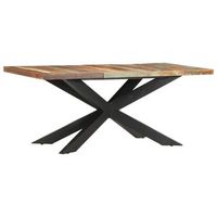 mesa de comedor de madera maciza reciclada 180x90x76 cm vidaxl