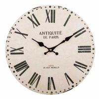 wanderlust deco reloj de pared blanco de madera d34x2h cm para decoracion de hogar