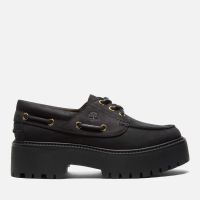 timberland womens stone street 3-eye platform boat shoes - uk 3