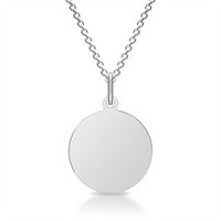 cadena de plata con posibilidad de grabar el colgante