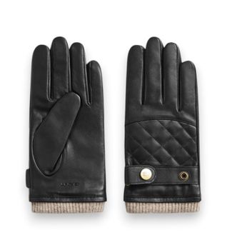 Gant para hombre. 9930083 Guantes negro (L), Casual, Piel