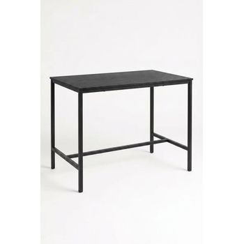 Mesa Biro Alta Rectangular 120 X 60 Cm De Madera 106*120*60 Cm - Negro