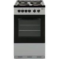 flavel fsbe50s 50 cm electric solid plate cooker - silver  black silver