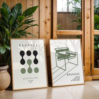 set de 2 cuadros 023 marco premium chapado en roble 50x70 cm
