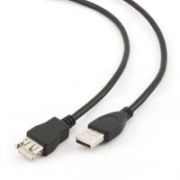 cable usb gembird cc-usb2-amaf-6 alargador 18m negro contactos oro