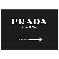 panorama cuadro de aluminio cartel prada marfa negro 100x70 cm