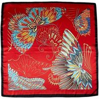 v 1969 bufanda panuelo seda pluma para mujer