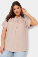 yours blusa rosa con botones mujer curvy y tallas grandes yours