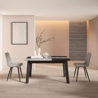 mesa comedor efecto madera cemento 140x90x75cm