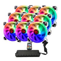 talius iris spectrum argb kit de centralita  9 ventiladores suplementarios 120 mm blancos